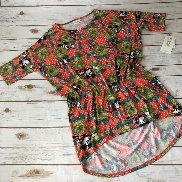LuLaRoe Minnie Mouse Floral & Polka Dot Print - Picture 3 of 5
